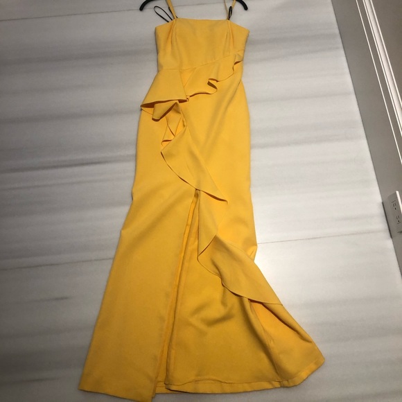 Vince Comuto Yellow Prom Dress - Picture 2 of 2